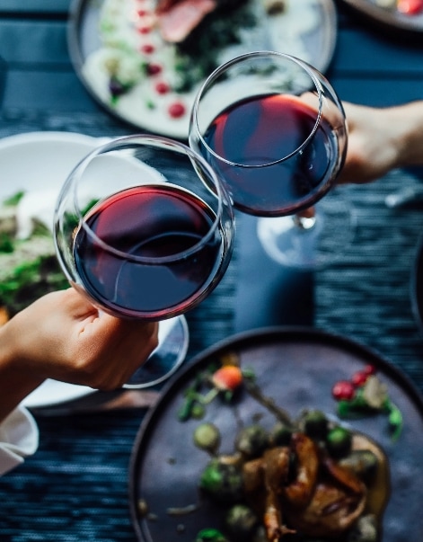 krudo calici di vino